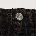 FENDI Zucca Canvas Pants Black Brownbs15018