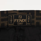 FENDI Zucca Canvas Pants Black Brownbs15018