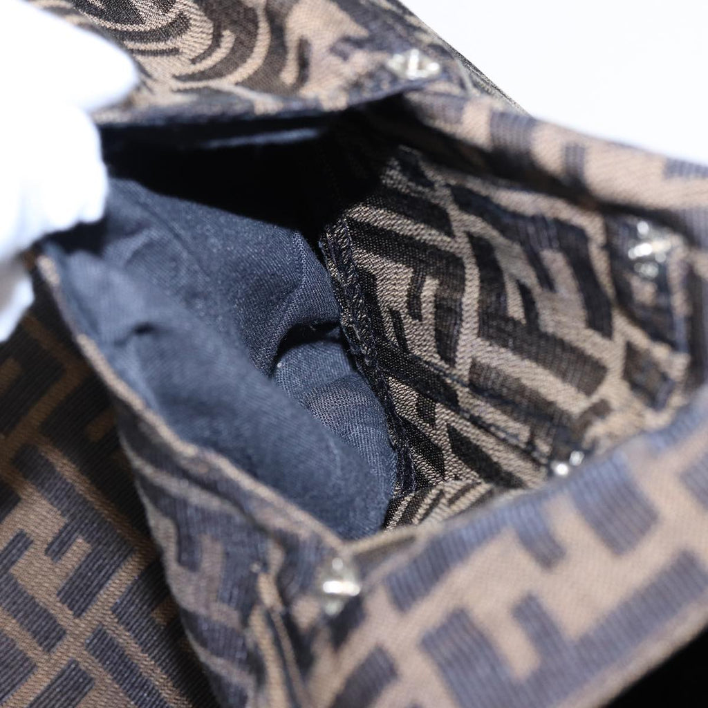FENDI Zucca Canvas Pants Black Brownbs15018