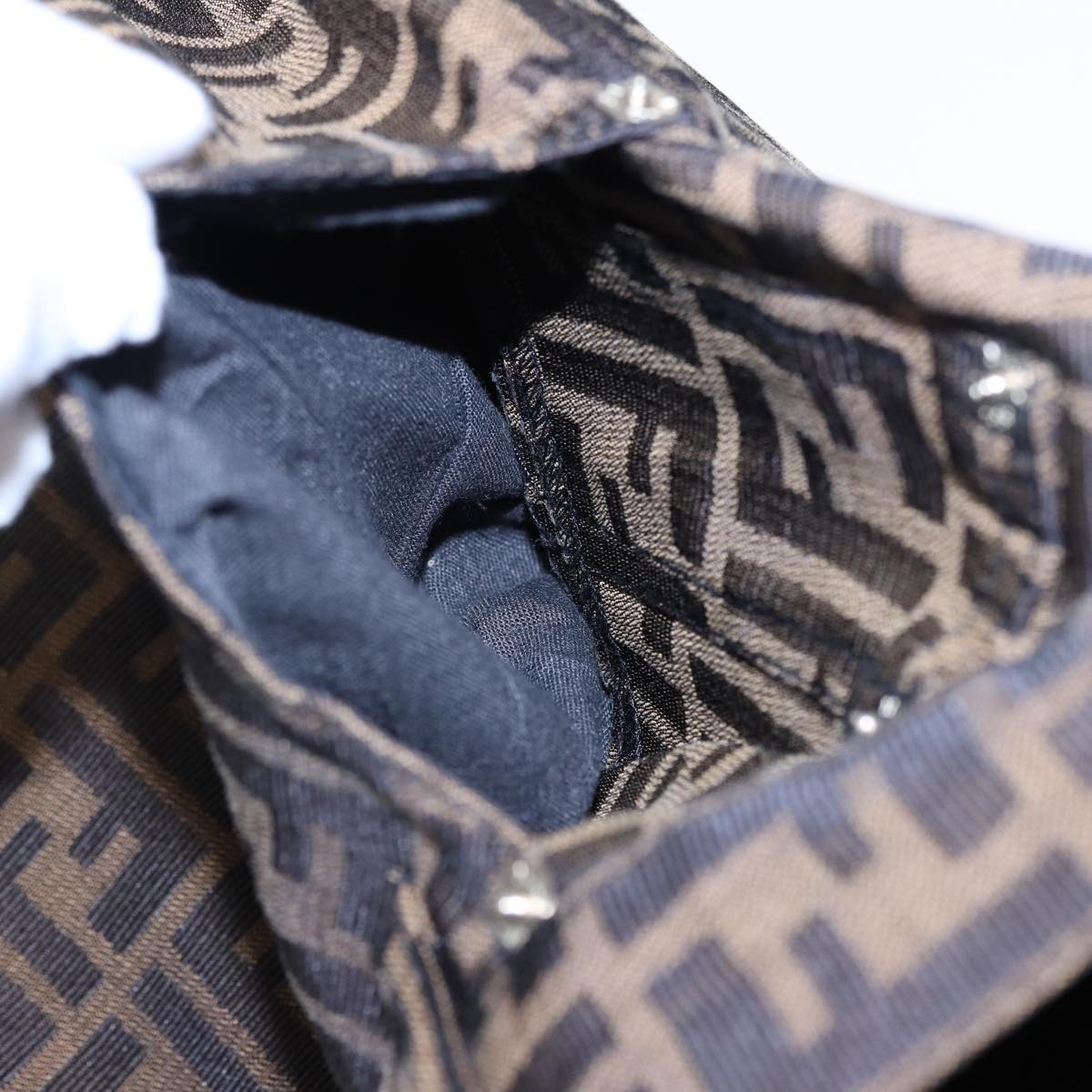FENDI Zucca Canvas Pants Black Brownbs15018