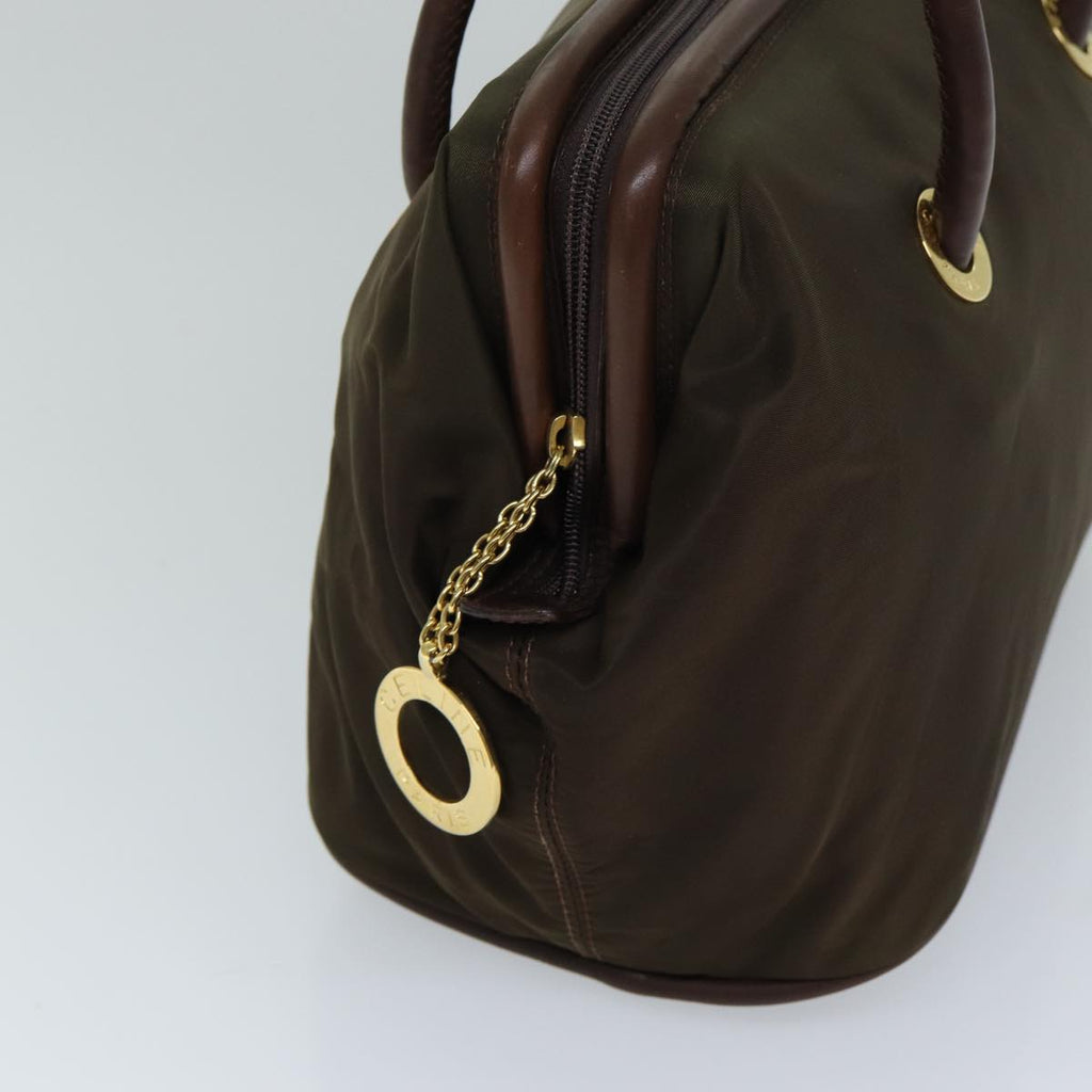 CELINE Hand Bag Nylon Brown  15033