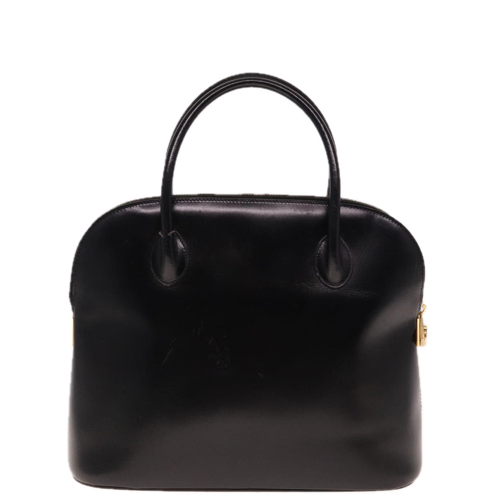 CELINE Hand Bag Leather 2way Black  15050