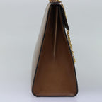 CELINE Hand Bag Leather Brown  15080