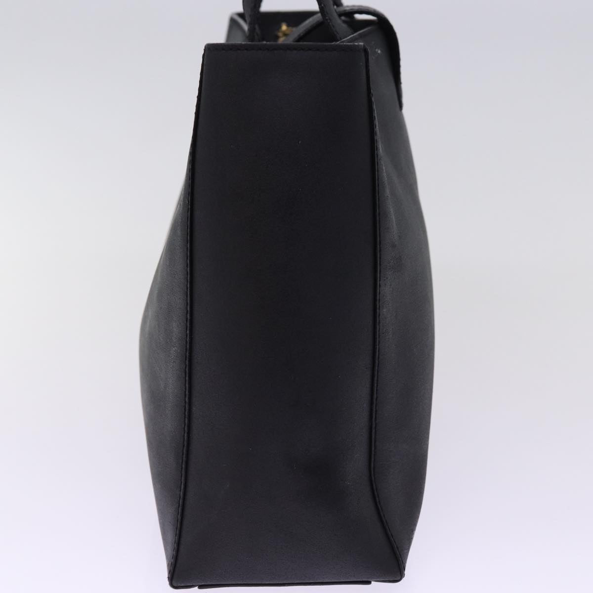 CELINE Hand Bag Leather Black  15278