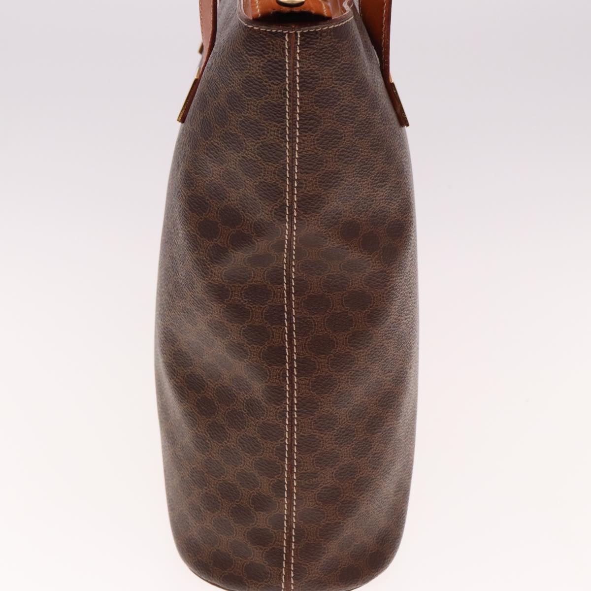 CELINE Macadam Canvas Tote Bag PVC Leather Brown  15280