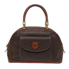 CELINE Macadam Canvas Hand Bag PVC Leather Brown Auth bs15491