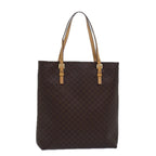 CELINE Macadam Canvas Hand Bag PVC Leather Brown  15492