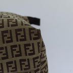 FENDI Zucchino Canvas Tote Bag Brown Blackbs15507