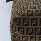 FENDI Zucchino Canvas Tote Bag Brown Blackbs15507