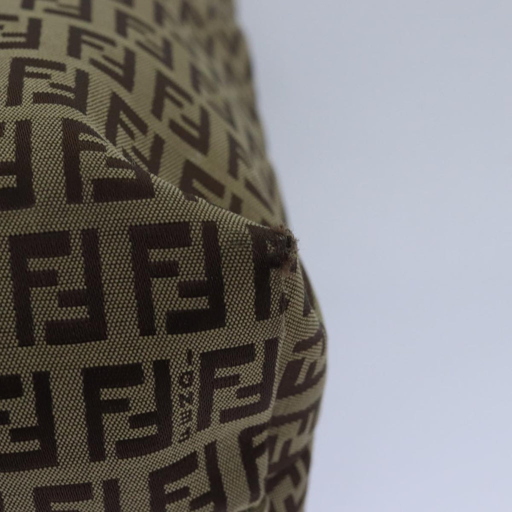 FENDI Zucchino Canvas Tote Bag Brown Blackbs15507