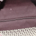 FENDI Zucchino Canvas Tote Bag Brown Blackbs15507