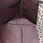 FENDI Zucchino Canvas Tote Bag Brown Blackbs15507