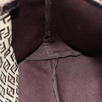 FENDI Zucchino Canvas Tote Bag Brown Blackbs15507