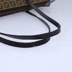 FENDI Zucchino Canvas Tote Bag Brown Blackbs15507
