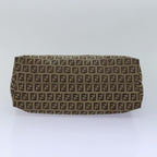FENDI Zucchino Canvas Tote Bag Brown Blackbs15507