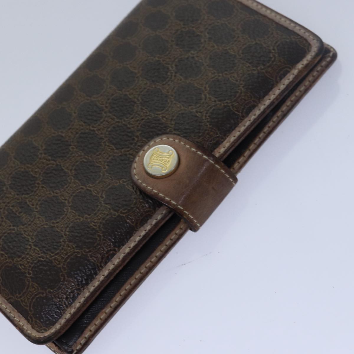 CELINE Macadam Canvas Wallet 5Set Brown Beige  15525