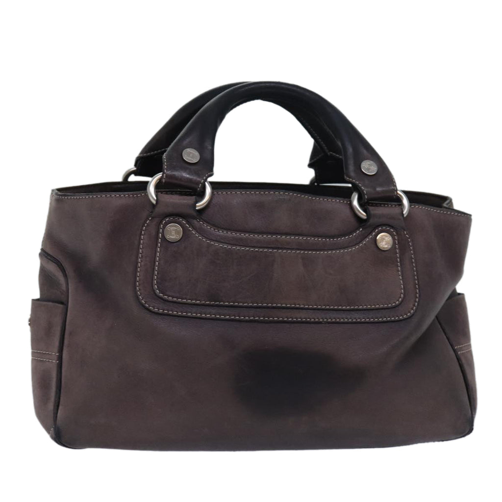 CELINE Boogie bag Hand Bag Leather Brown  15627