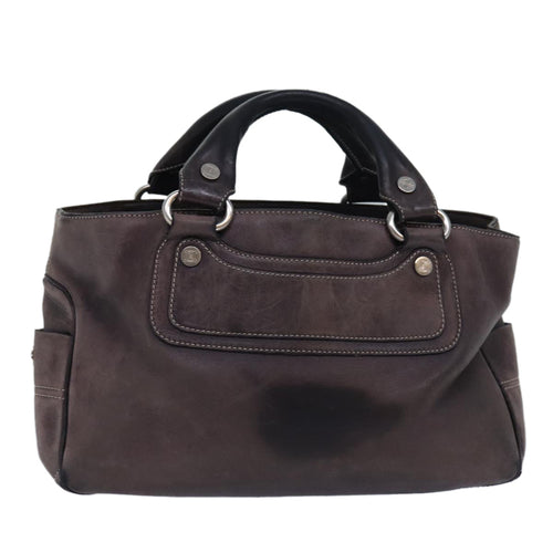 CELINE Boogie bag Hand Bag Leather Brown  15627