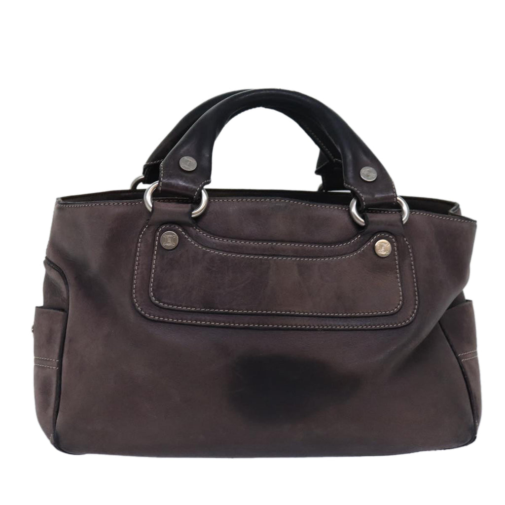 CELINE Boogie bag Hand Bag Leather Brown  15627