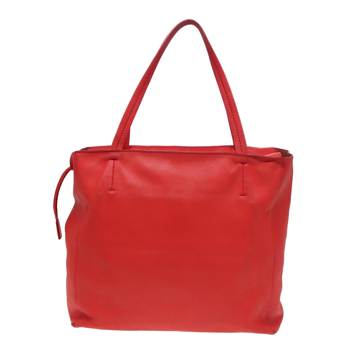 CELINE Tote Bag Leather Red  15628