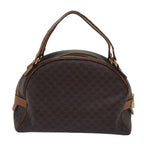 CELINE Macadam Canvas Hand Bag PVC Leather Brown Auth bs15634