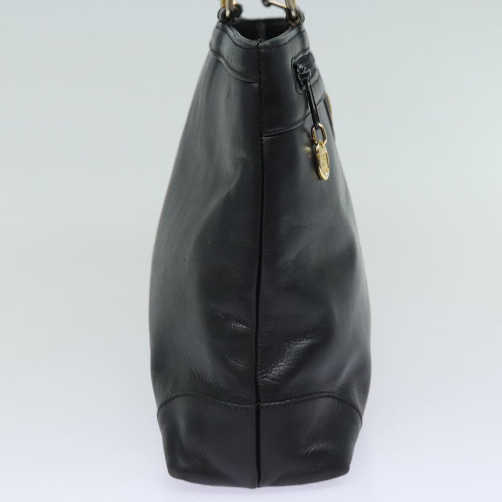 CELINE Tote Bag Leather Black  15635