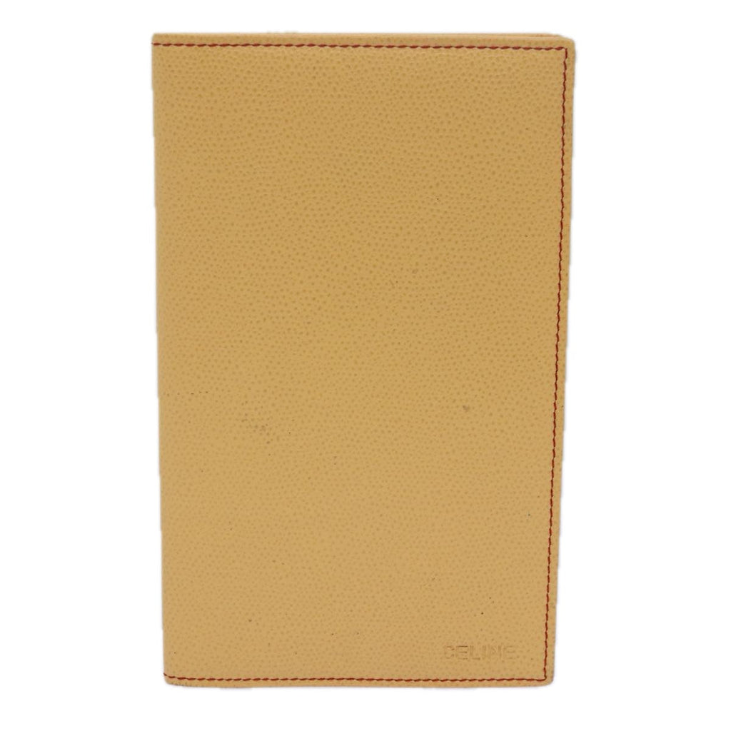CELINE Long Wallet Leather Yellow Auth bs15655