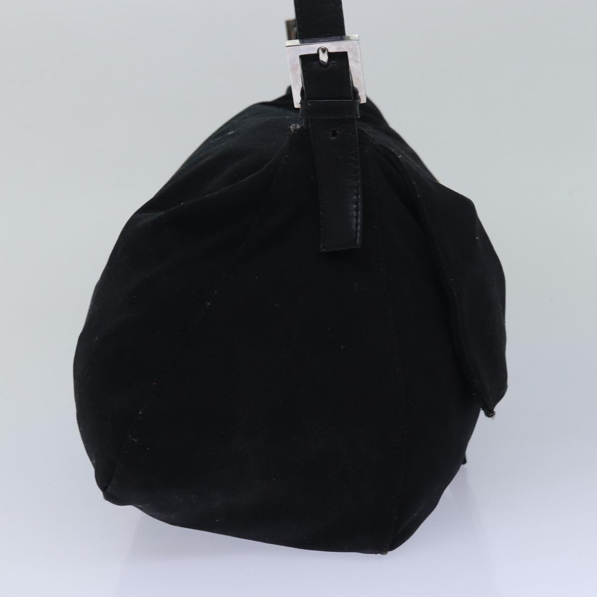 FENDI Mamma Baguette Shoulder Bag Nylon Blackbs15662