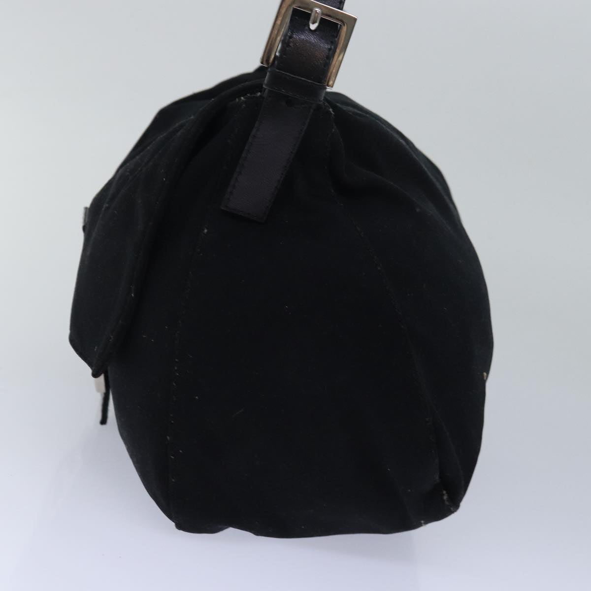 FENDI Mamma Baguette Shoulder Bag Nylon Blackbs15662