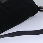 FENDI Mamma Baguette Shoulder Bag Nylon Blackbs15662