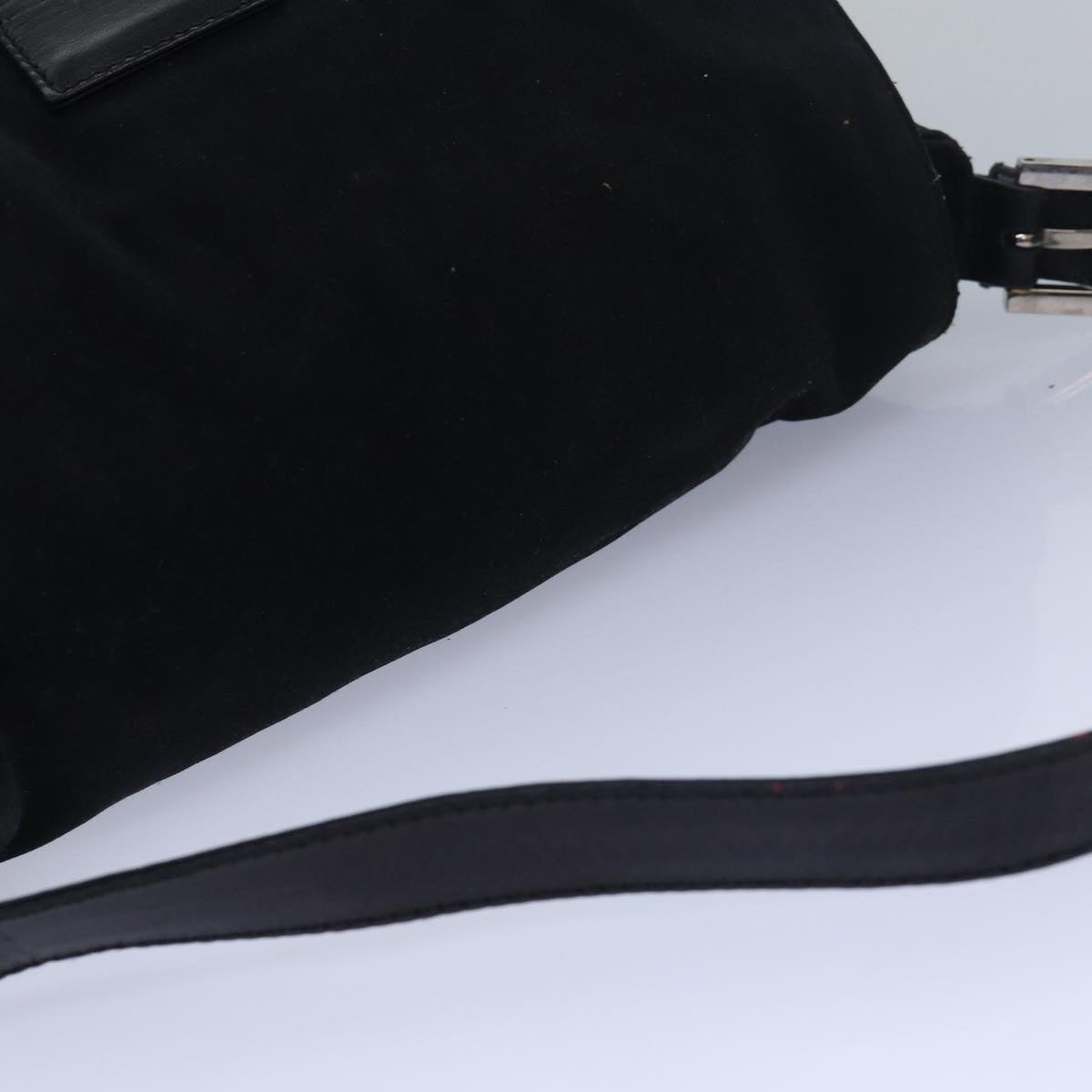 FENDI Mamma Baguette Shoulder Bag Nylon Blackbs15662