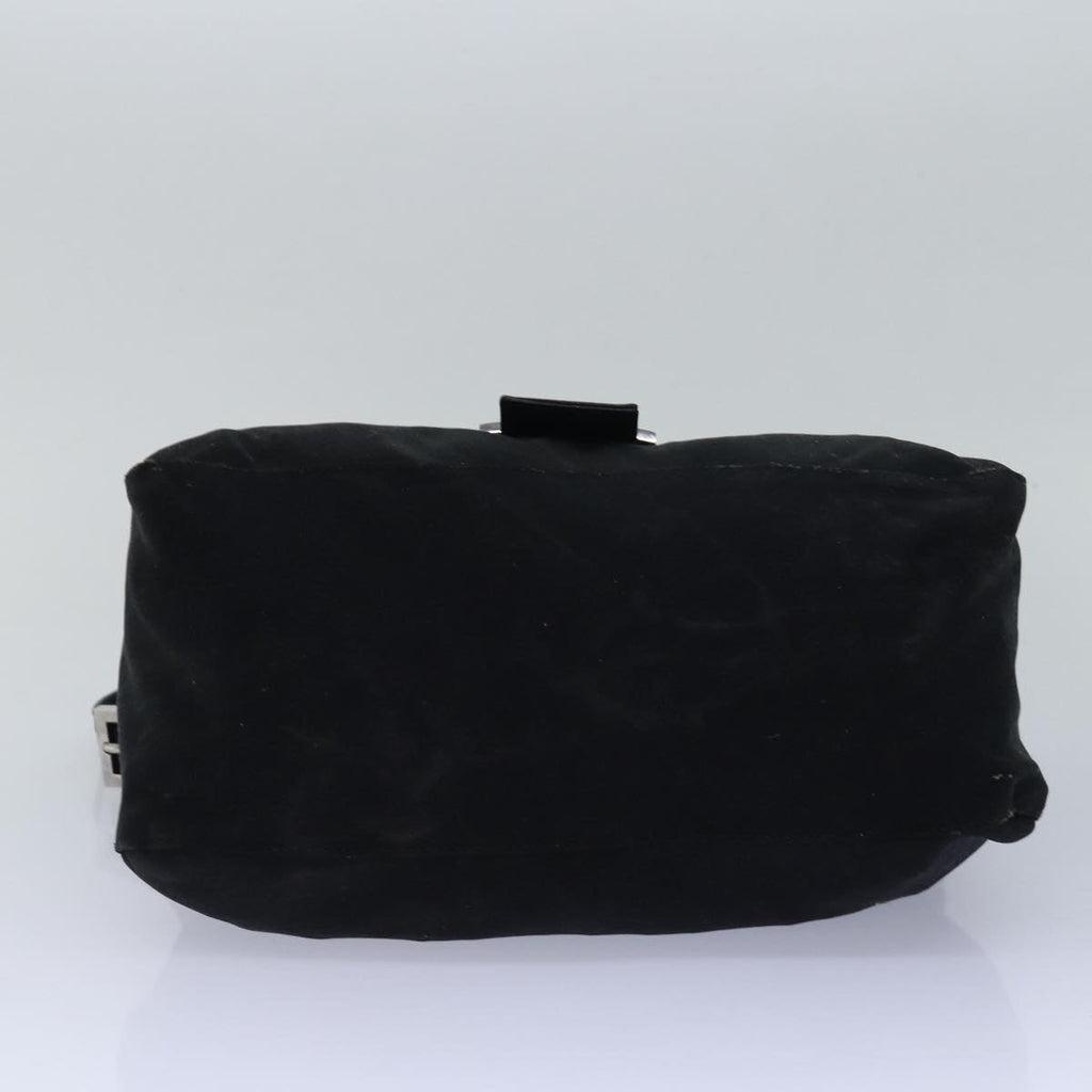 FENDI Mamma Baguette Shoulder Bag Nylon Blackbs15662
