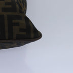 FENDI Zucca Canvas Shoulder Bag Brown Blackbs15715