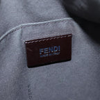 FENDI Zucca Canvas Shoulder Bag Brown Blackbs15715
