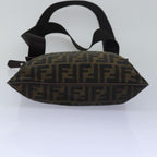 FENDI Zucca Canvas Shoulder Bag Brown Blackbs15715