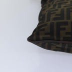 FENDI Zucca Canvas Shoulder Bag Brown Blackbs15715