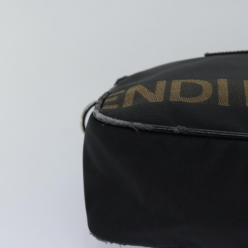 FENDI Hand Bag Canvas Black Brownbs15716
