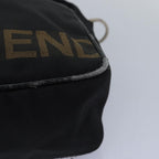FENDI Hand Bag Canvas Black Brownbs15716