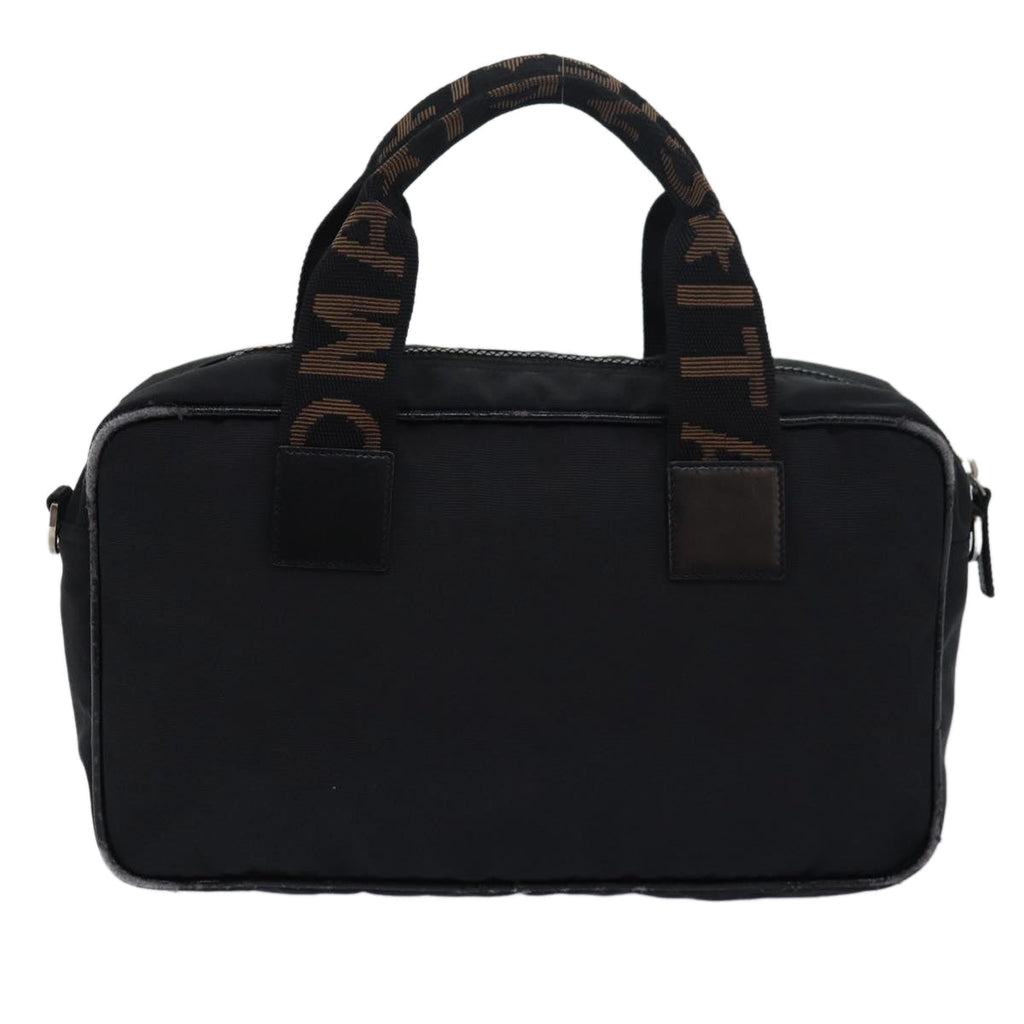 FENDI Hand Bag Canvas Black Brownbs15716