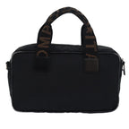 FENDI Hand Bag Canvas Black Brownbs15716