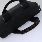 FENDI Hand Bag Canvas Black Brownbs15716