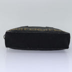 FENDI Hand Bag Canvas Black Brownbs15716