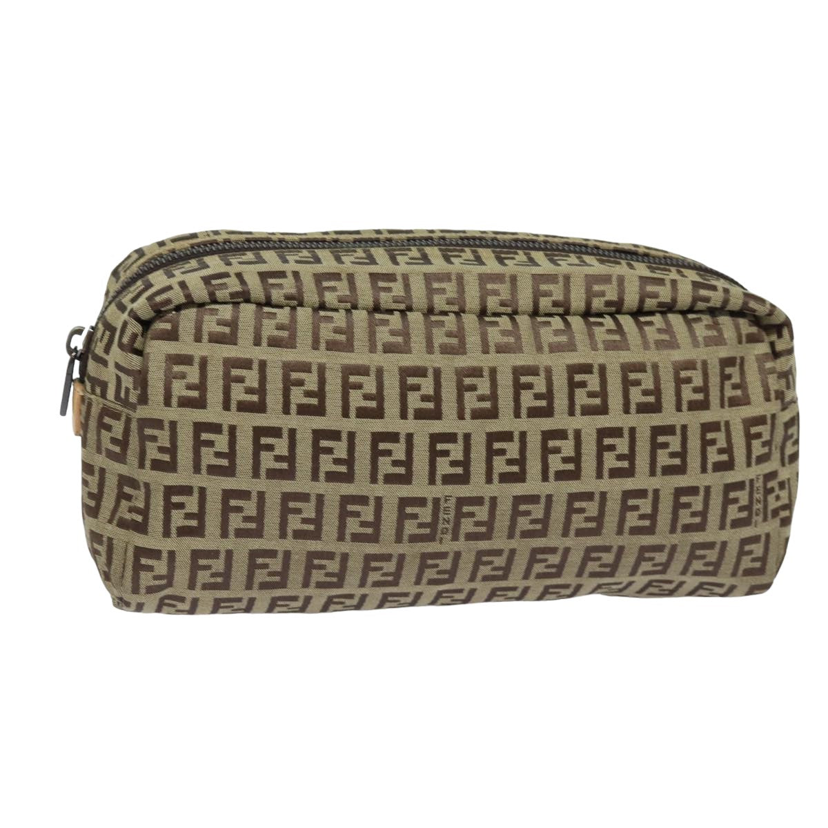 FENDI Zucchino Canvas Pouch Beigebs15781