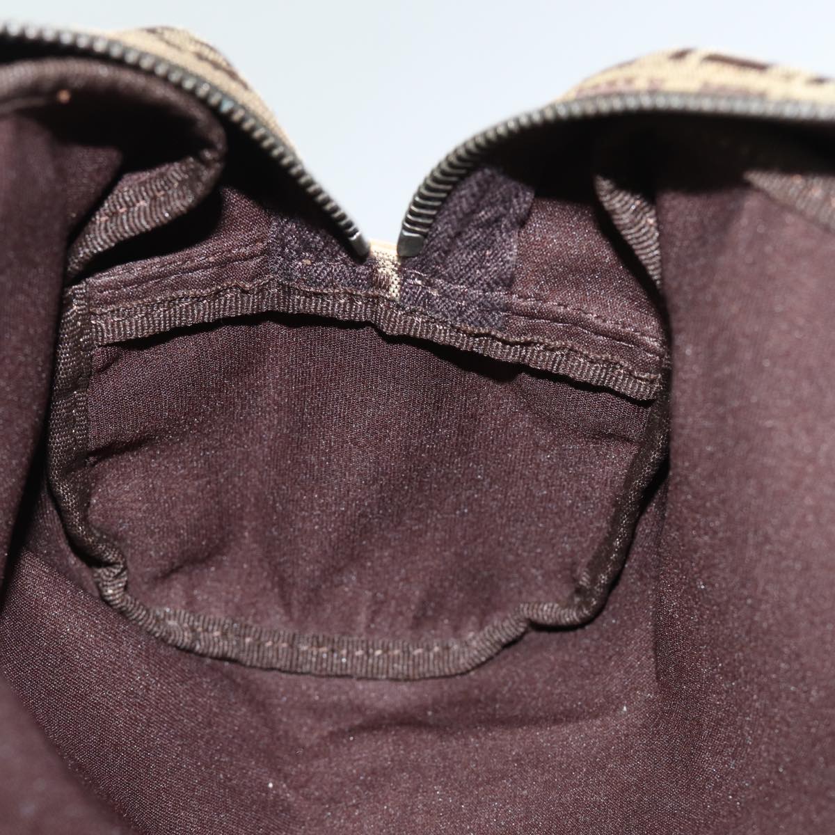 FENDI Zucchino Canvas Pouch Beigebs15781