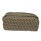 FENDI Zucchino Canvas Pouch Beigebs15781
