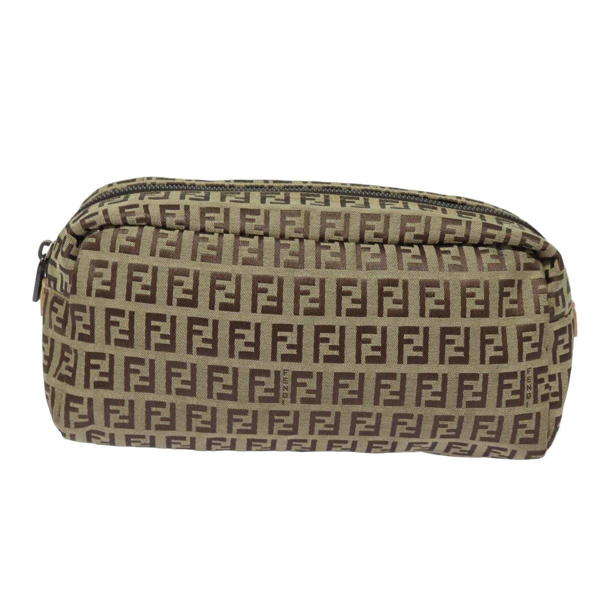 FENDI Zucchino Canvas Pouch Beigebs15781