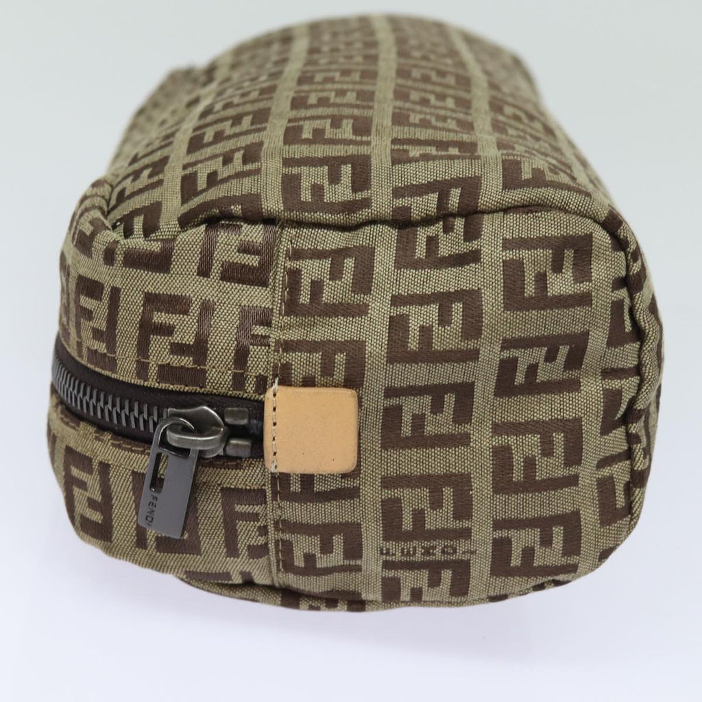 FENDI Zucchino Canvas Pouch Beigebs15781