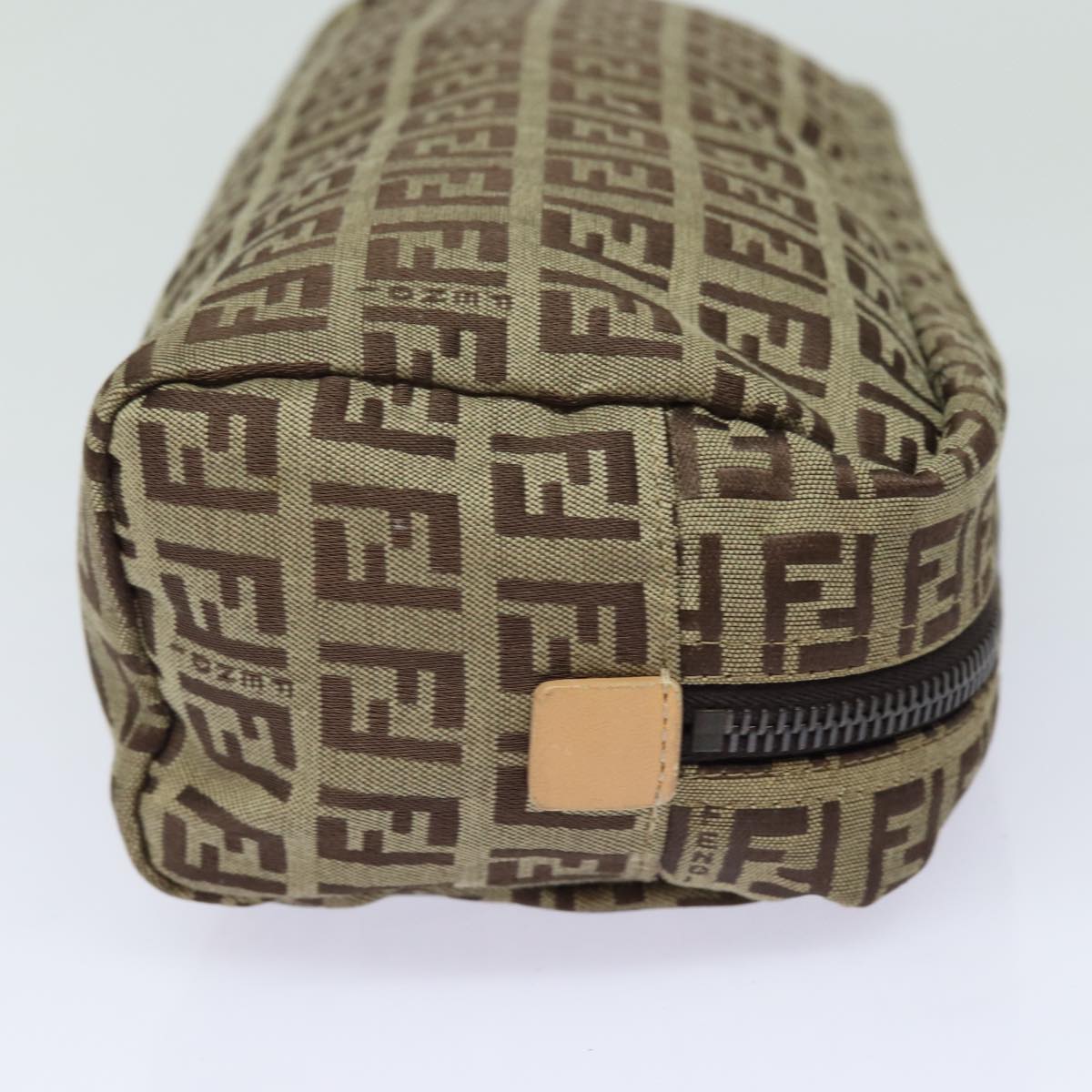 FENDI Zucchino Canvas Pouch Beigebs15781