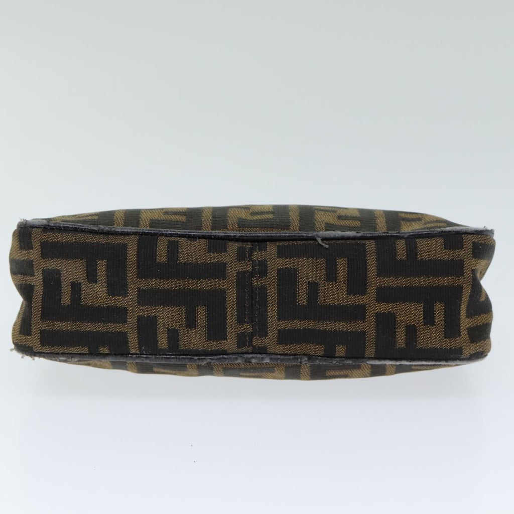 FENDI Zucca Canvas Pouch Brown Blackbs15782