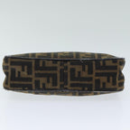 FENDI Zucca Canvas Pouch Brown Blackbs15782